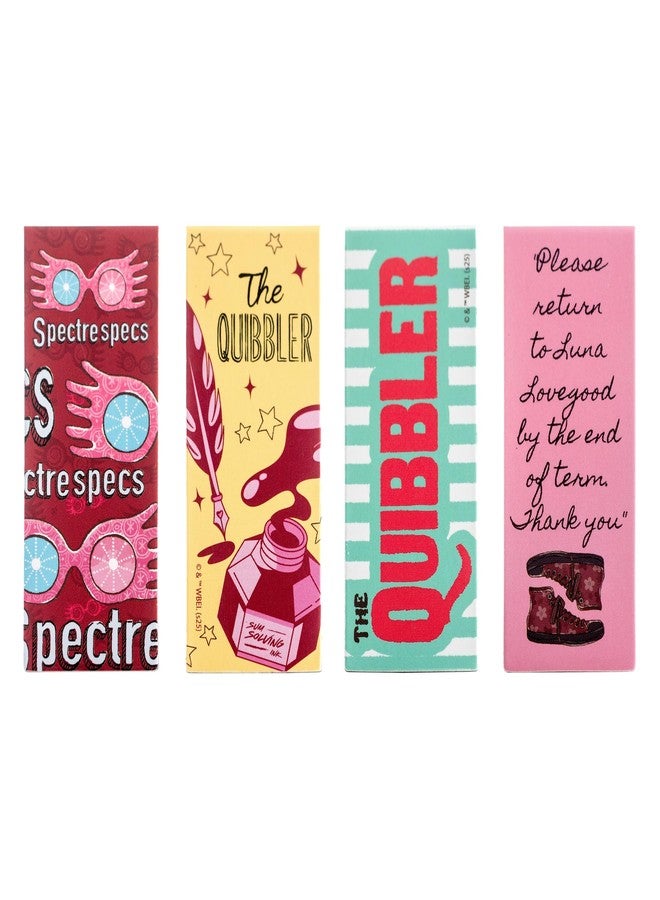 Conquest Journals Harry Potter The Quibbler Magnetic Bookmarks, Set of 4 Page Clips, Sturdy Cardstock Book Markers with Strong Magnets, 1'' x 2.5'', Officially Licensed - Image 2