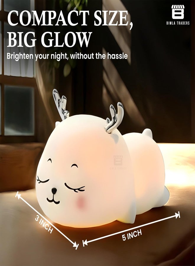 CRAE Deer Night lamp for Kids, Silicone Lamp, Cute Night Lamp, Valentine Gift for Girlfriend, Birthday Gifts (Deer Lamp) - Image 3