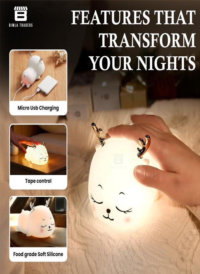 CRAE Deer Night lamp for Kids, Silicone Lamp, Cute Night Lamp, Valentine Gift for Girlfriend, Birthday Gifts (Deer Lamp) - Image 5