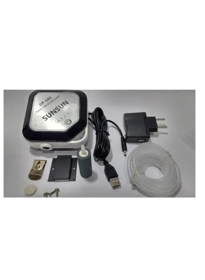 Sunsun CP-101 2200mAH Dc Battery Air Compressor - 1.5 L/M Bivolt Aquarium Air Compressor - Image 1