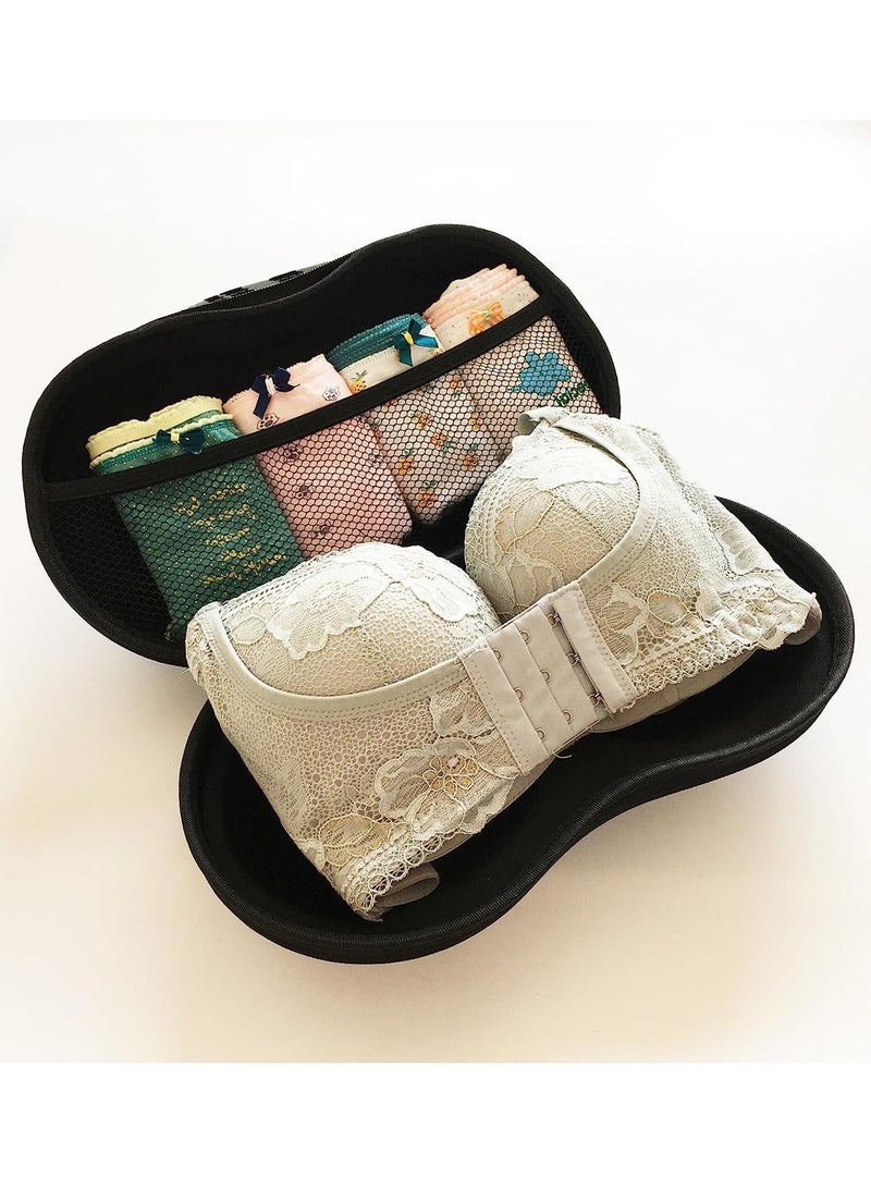 Excefore Travel Organizer Bra and Underwear Zip Bag, Portable Bra Storage Case with Net Traveling Lingerie Organizer Bag for Luggage Women Bras Bikin, Leopard print - Image 4