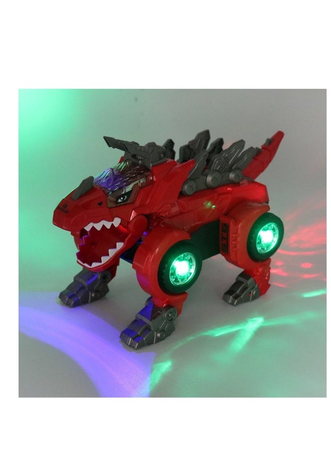 بيوينتي سيارة ديناصور متغيرة الشكل مع موسيقى وأضواء - لعبة أطفال - Image 1