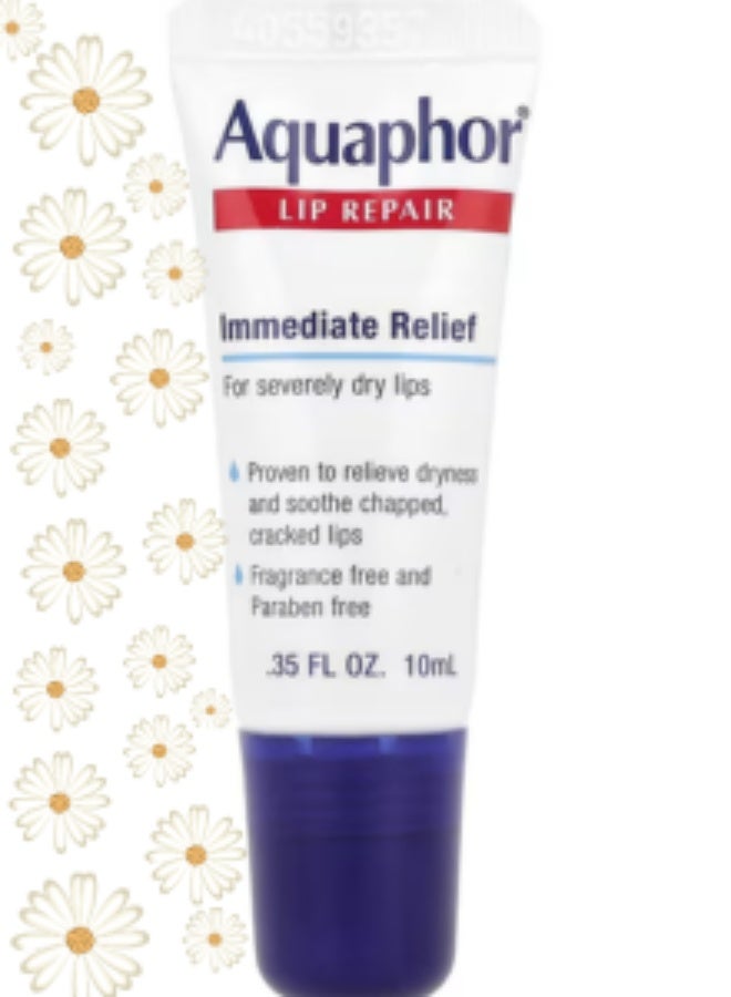 Aquaphor Lip Repair Immediate Relief Fragrance Free 0.35 fl oz (10 ml) - Image 1