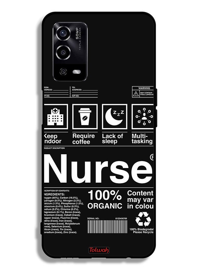 Tolwak Oppo A55 4G Protective Case Cover Nurse Sticker - Image 2