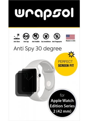 Wrapsol Apple Watch 42mm Edition Series 2 Smartwatch Matte Ghost Screen Protector  - Image 2