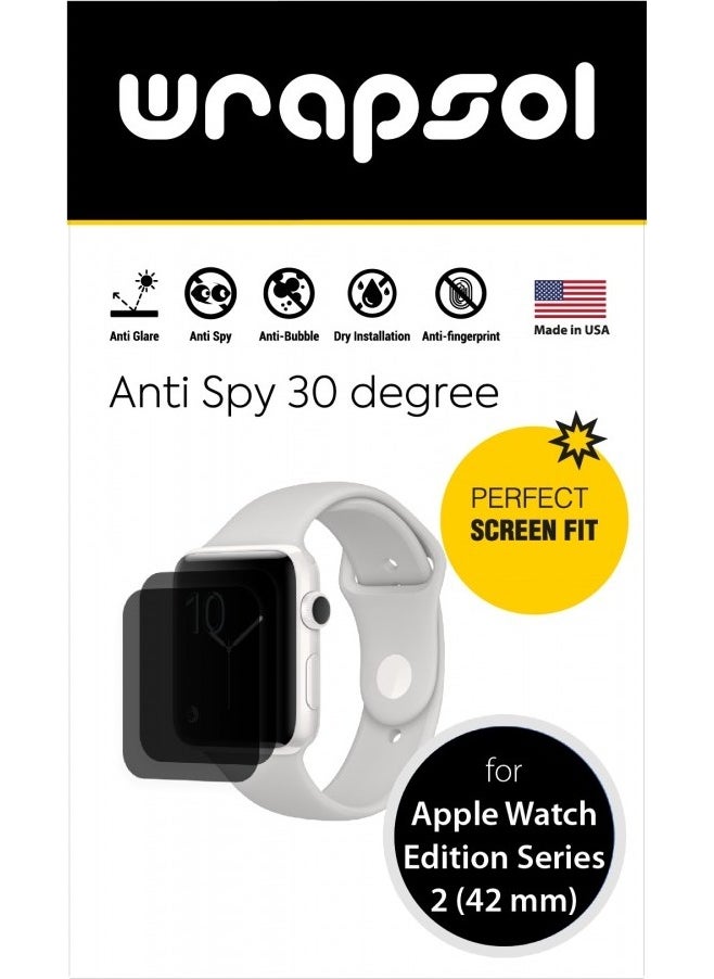Wrapsol - Apple Watch 42mm Edition Series 2 Smartwatch Matte Ghost Screen Protector - Image 1