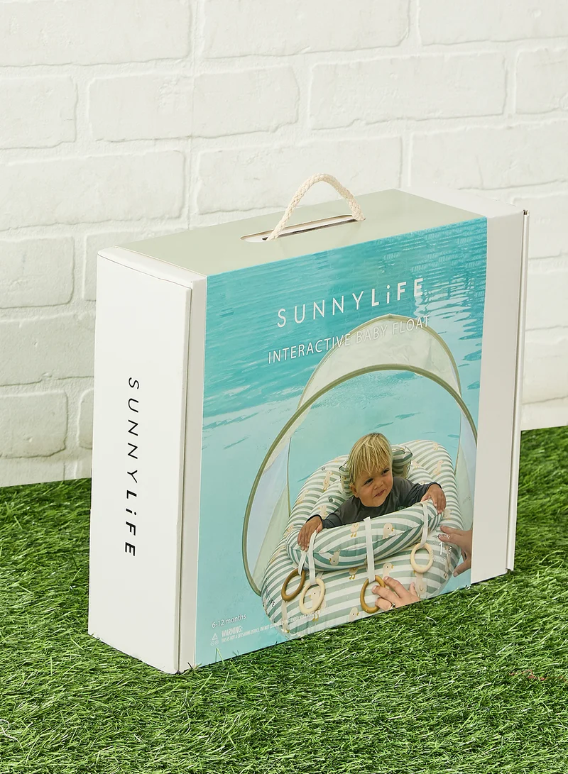 SUNNY LIFE Interactive Baby Float Duck Sage Stripe