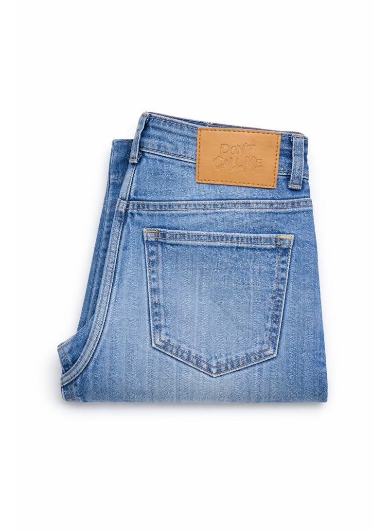 Jennyfer Light Blue Distressed Skinny Denim Jeans – Vintage Wash - Image 3