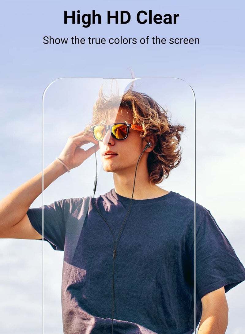 BORTONY Pack of 2 Screen Protector for 14 Pro (6.1 inch) Premium HD Clear Tempered Glass Anti-Scratch Anti-Fingerprints Bubble-Free Ultra Resistant Compatible with Apple iPhone 14 Pro - Image 3