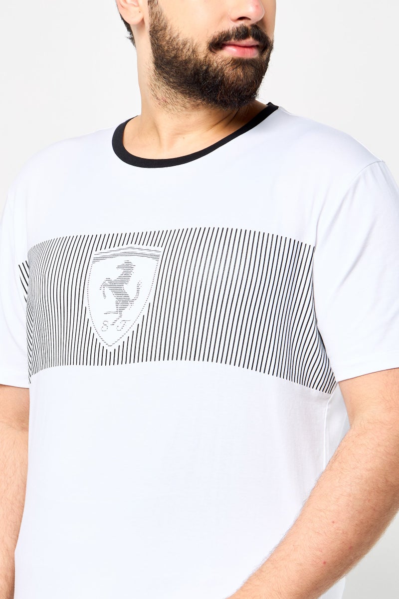 Scuderia Ferrari Men Sportswear Fit Short Sleeve Outdoor T-shirt, White - Image 2