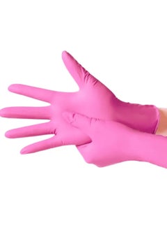Zalcoon Pink Synthetic Nitrile Vinyl Blended Gloves,  4 Mil, Powder-Free, Smooth, Non-Sterile, Case of 5 Boxes (5 X 100 Pieces)  - Image 4