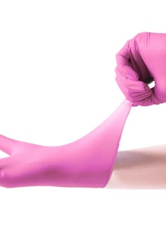 Zalcoon Pink Synthetic Nitrile Vinyl Blended Gloves,  4 Mil, Powder-Free, Smooth, Non-Sterile, Case of 5 Boxes (5 X 100 Pieces)  - Image 5