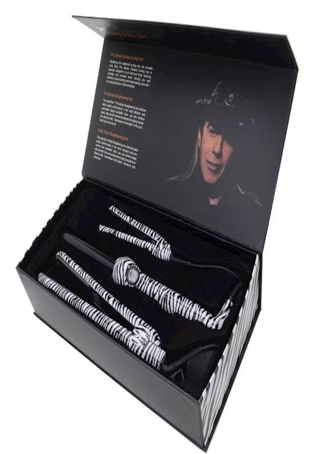 JOSE EBER Zebra Hair Styling Kit White / Black - 25 Mm Black/White - Image 1