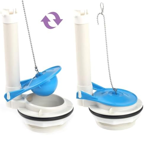 GZJoSum 3 Inch Toilet Flapper Replacement Compatible with Gerber 99-788, Easy to Install with 2 Toilet Handle & Stainless Chain, Long Lasting Rubber Toliet Flapper, Blue(2PCS) - Image 3