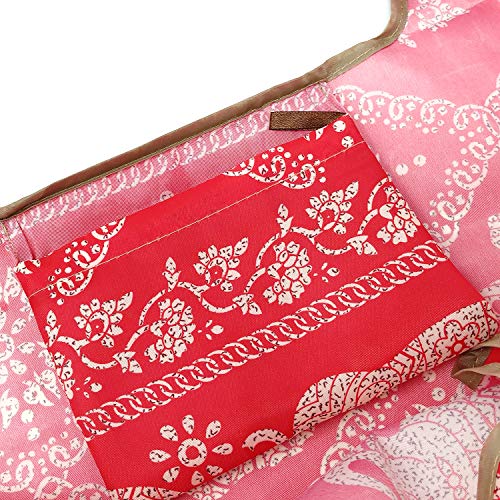 allydrew Large Foldable Tote Nylon Reusable Grocery Bags, Regal Elephants - Image 3