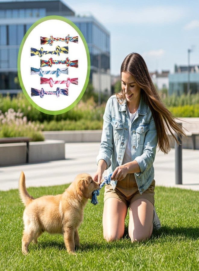 Xosjska 100 Pieces Knot Rope Dog Toys, 100% Cotton Dog Rope Toys Bulk, Multi Color Puppy Chew Toy, Ropes Dogs Toyss for Aggressive Chewers Durable Puppy Tug of War Toy with Knot for Small and Medium Dogs - Image 5