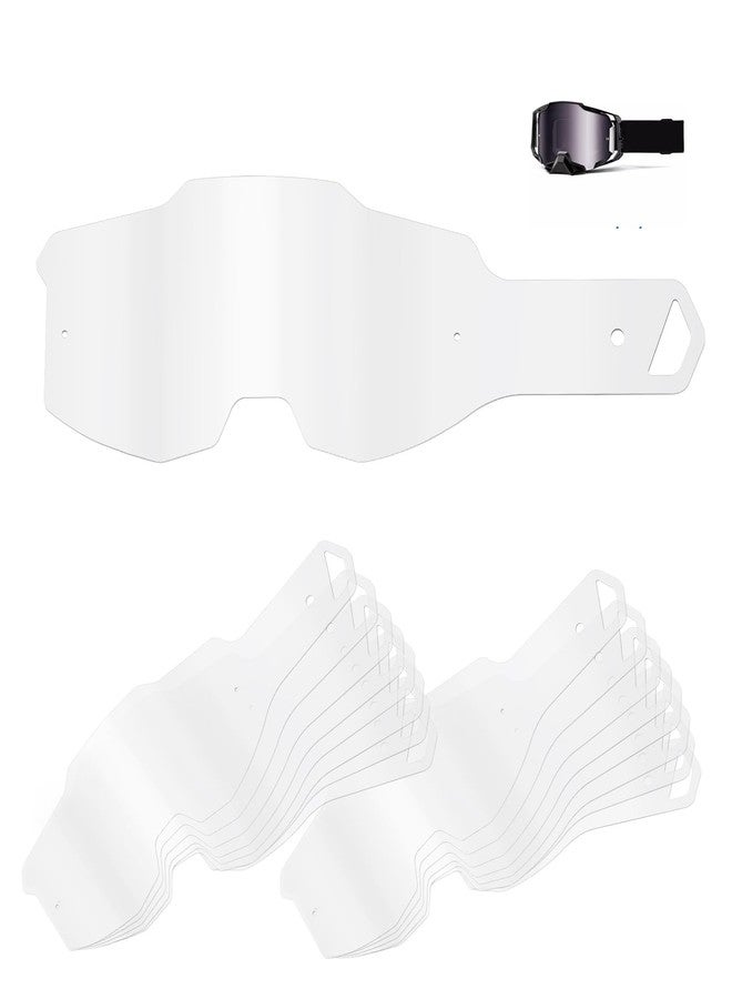 HWEIUA 50 Pack Standard Tear-Offs for Armega Goggles, Goggle Tear Offs Compatible with 100-Percent Armega Tear Offs 59056-00001, Maintain Clear Vision and Lens Protection - Image 1