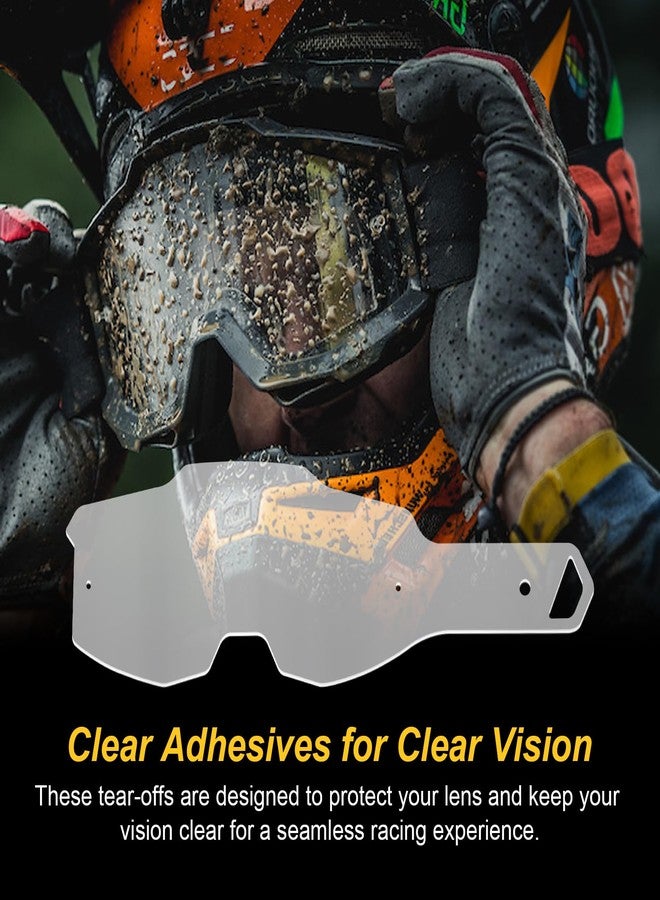HWEIUA 50 Pack Standard Tear-Offs for Armega Goggles, Goggle Tear Offs Compatible with 100-Percent Armega Tear Offs 59056-00001, Maintain Clear Vision and Lens Protection - Image 4