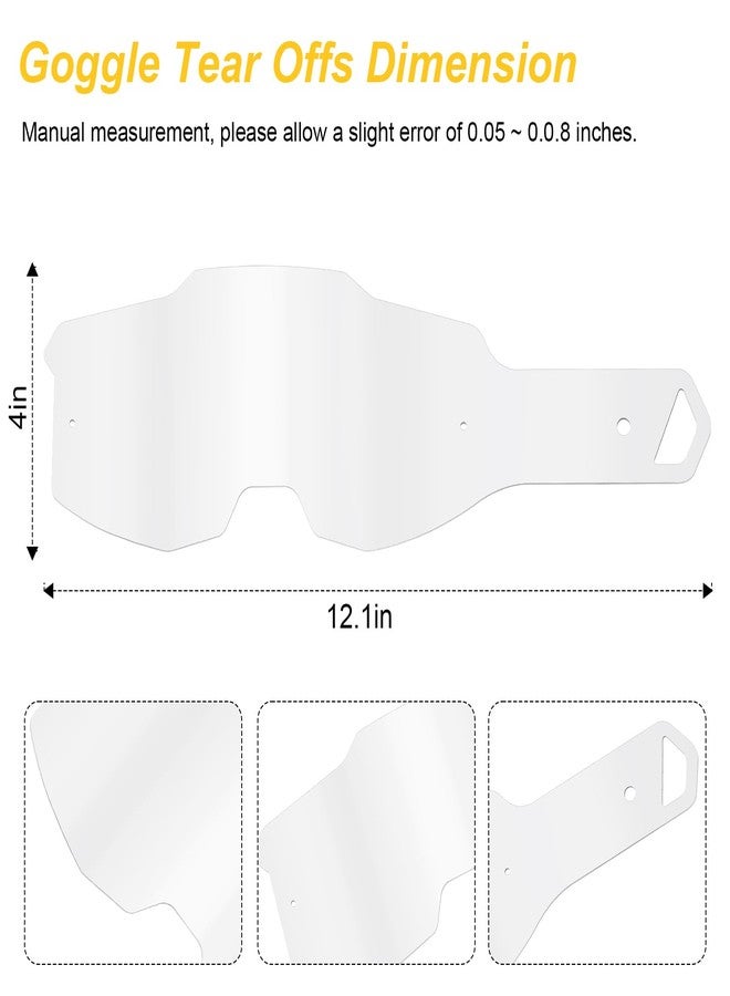 HWEIUA 50 Pack Standard Tear-Offs for Armega Goggles, Goggle Tear Offs Compatible with 100-Percent Armega Tear Offs 59056-00001, Maintain Clear Vision and Lens Protection - Image 2