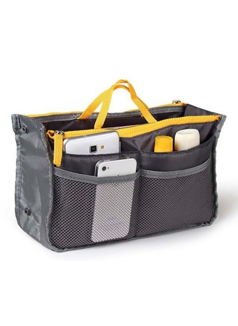 Generic - 13 Pockets Bag Organizer Insert, Handbag Organizer, Expandable Liner Bag Pouch, Handbags Insert Organizer, Multifunctional Storage Bag, with Zipper Closure and Multiple Pockets - Image 1
