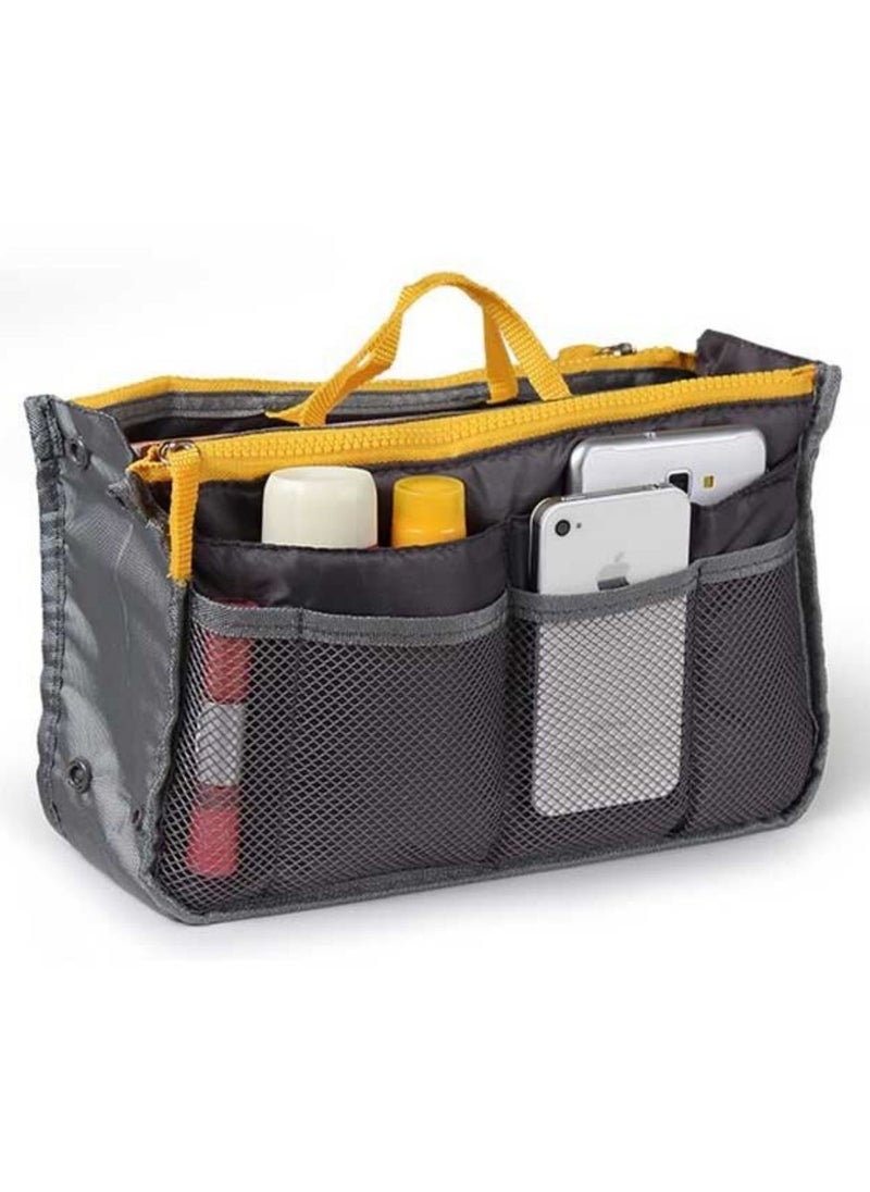 Generic - 13 Pockets Bag Organizer Insert, Handbag Organizer, Expandable Liner Bag Pouch, Handbags Insert Organizer, Multifunctional Storage Bag, with Zipper Closure and Multiple Pockets - Image 1