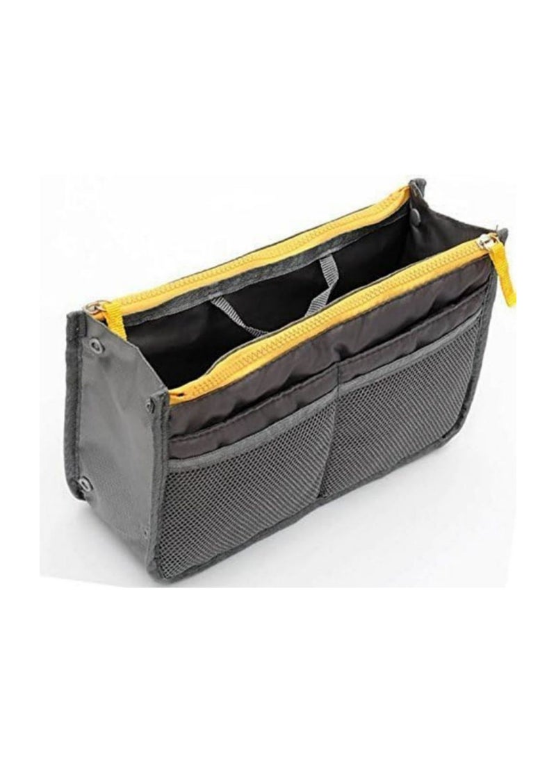Generic - 13 Pockets Bag Organizer Insert, Handbag Organizer, Expandable Liner Bag Pouch, Handbags Insert Organizer, Multifunctional Storage Bag, with Zipper Closure and Multiple Pockets - Image 1