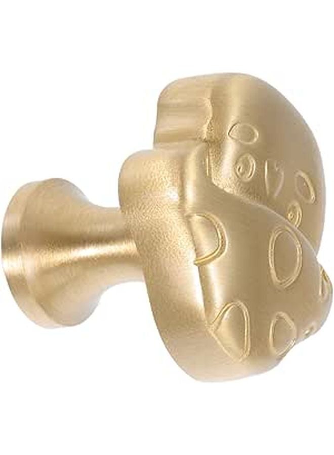Antique Brass Drawer Handles Mushroom Design Vintage Hardware Easy to Install - Image 1