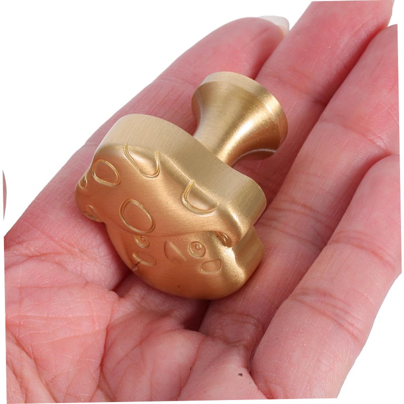 Antique Brass Drawer Handles Mushroom Design Vintage Hardware Easy to Install - Image 5