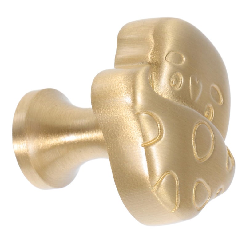 Antique Brass Drawer Handles Mushroom Design Vintage Hardware Easy to Install - Image 2