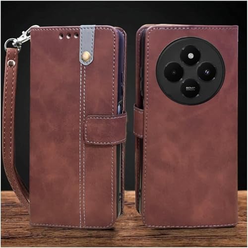 Excelsior Flip Cover for Redmi A4, Redmi 14C, Poco C75, Poco M7 | Premium PU Leather | 360 Degree Protection (Coffee) - Image 1