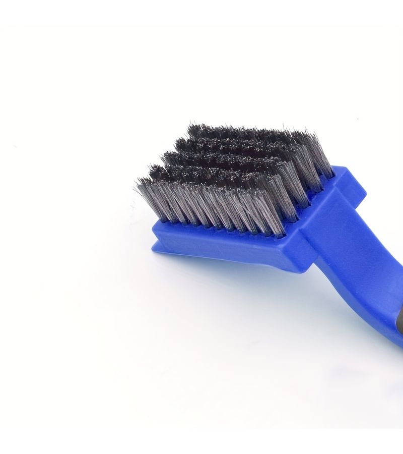 blue 11 Row 5 Column Dense Bristle Industrial Wire Brush For Rust Removal Cleaning - Image 4
