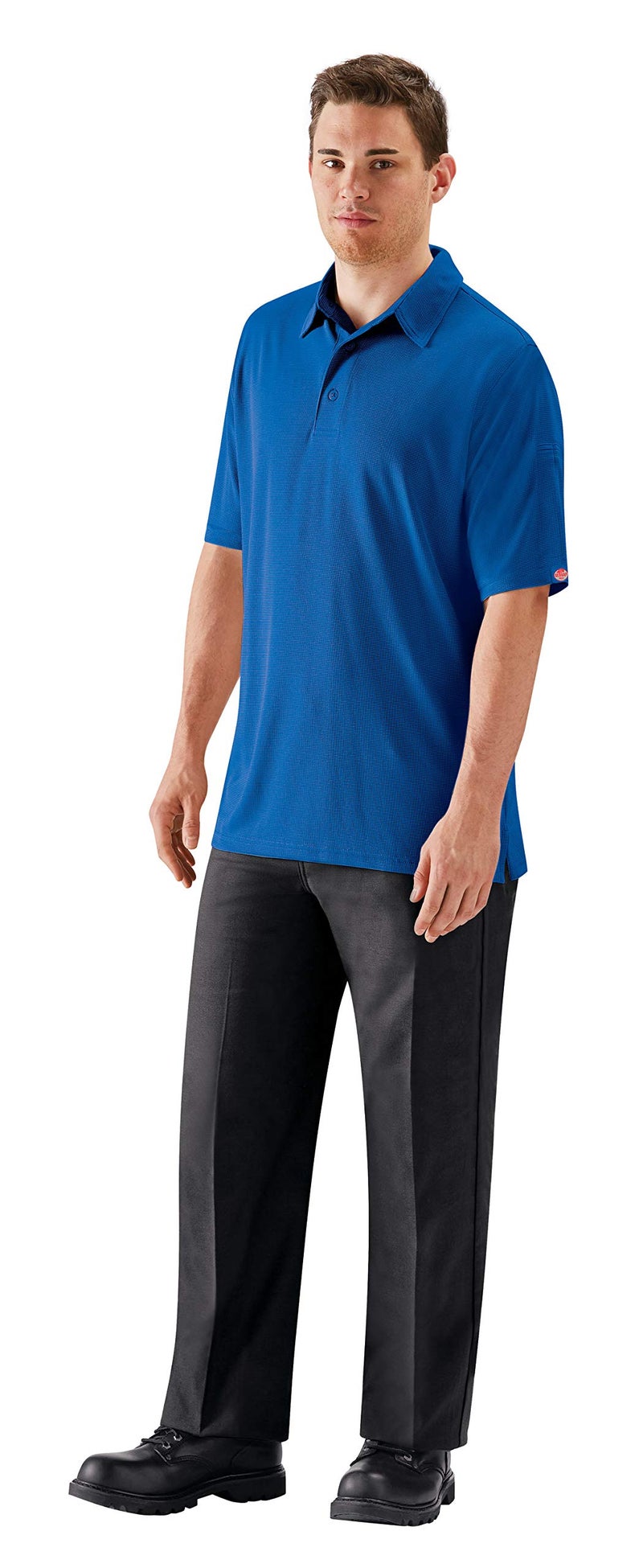 Red Kap Men's Standard Short Sleeve Performance Knit Polo, Royal Blue, 4X-Large - Image 3