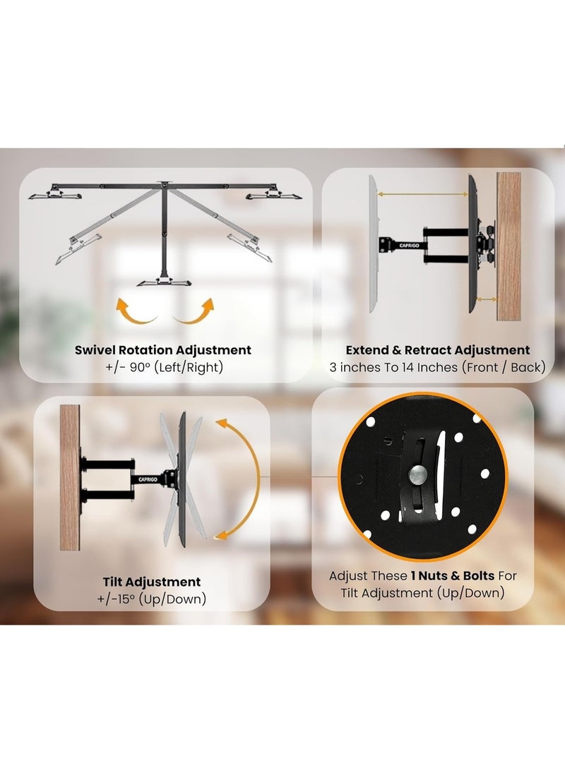 Heavy Duty Wall Mount Bracket for 17–32 Inch LCD/LED TV – Black - Image 5