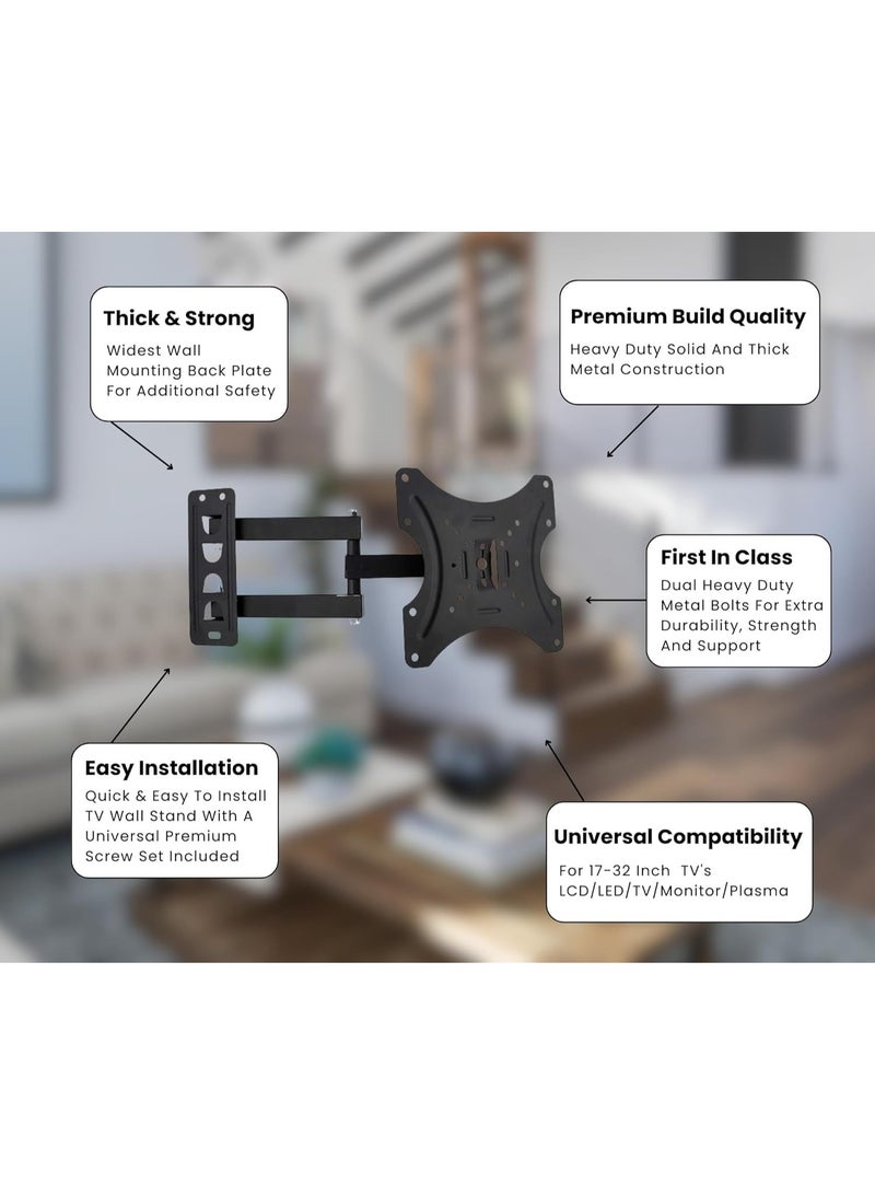 Heavy Duty Wall Mount Bracket for 17–32 Inch LCD/LED TV – Black - Image 4