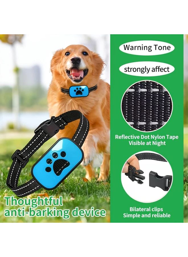 طوق الكلب الأزرق المضاد للنباح قابل للتعديل - جهاز مضاد للنباح - وضع التدريب - متوافق مع الهواتف الذكية - Image 2