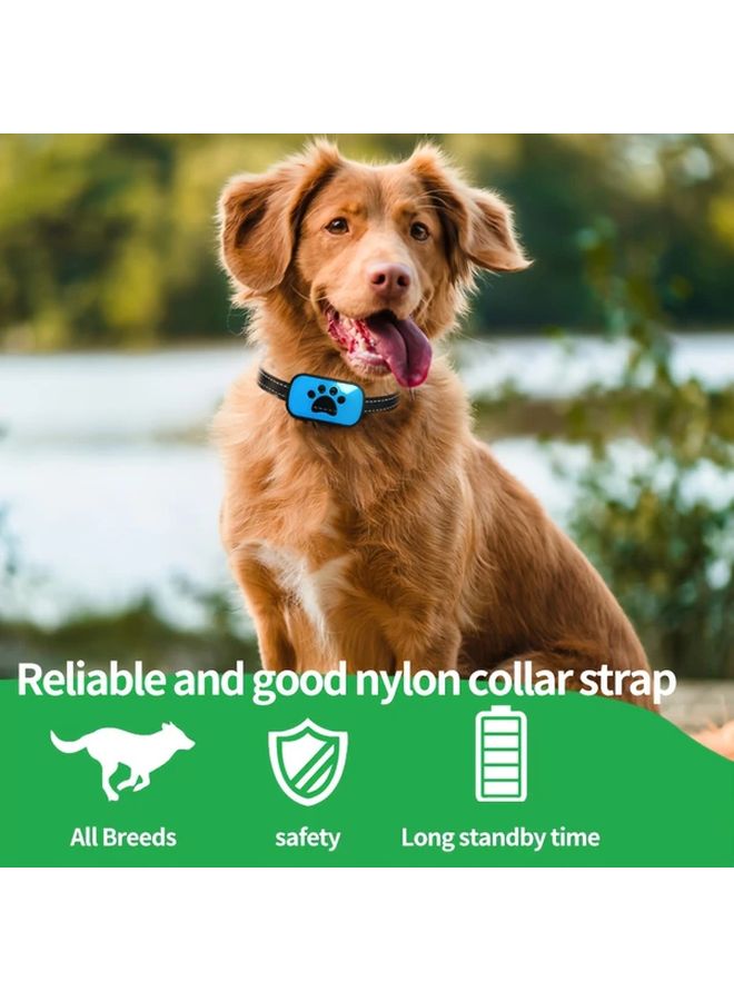 طوق الكلب الأزرق المضاد للنباح قابل للتعديل - جهاز مضاد للنباح - وضع التدريب - متوافق مع الهواتف الذكية - Image 4