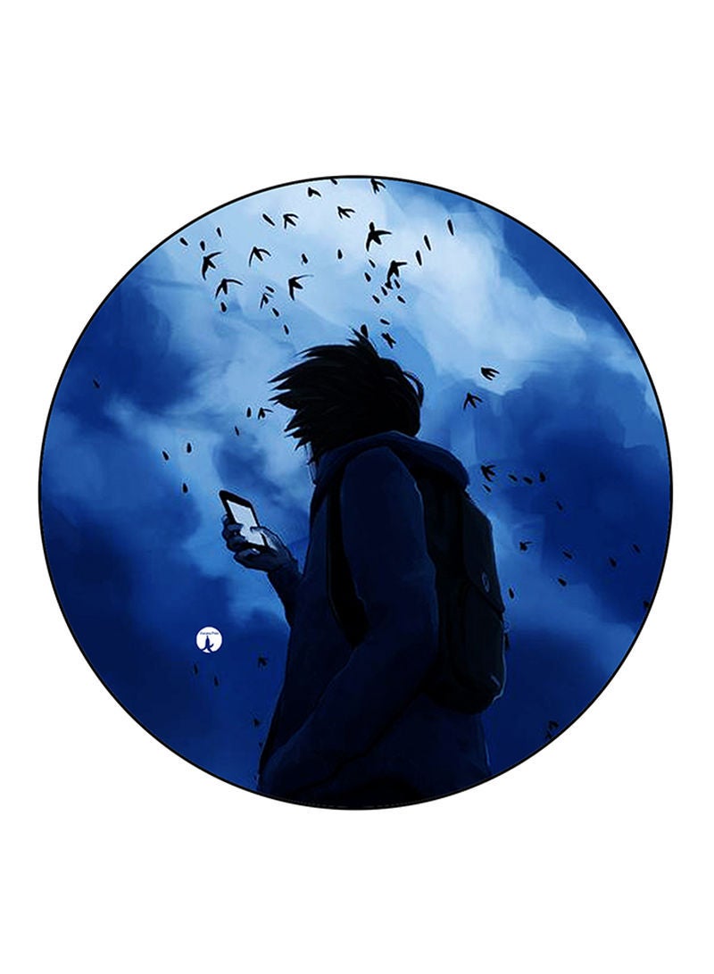 Boy Printed Mouse Pad  Round  Multicolour