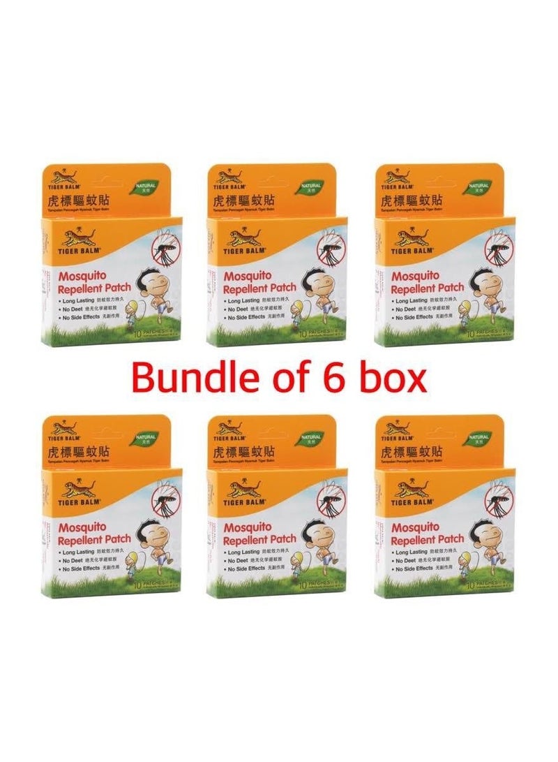 Tiger Balm رقعة طارد البعوض من تايجر بالم، 10 قطع - مجموعة من 6 صناديق - Image 1
