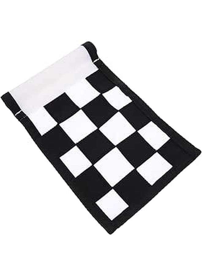 Checkered Golf Practice Flag Tube with 12 Inch Insert for Backyard Putting Training Lightweight High Visibility - Image 1