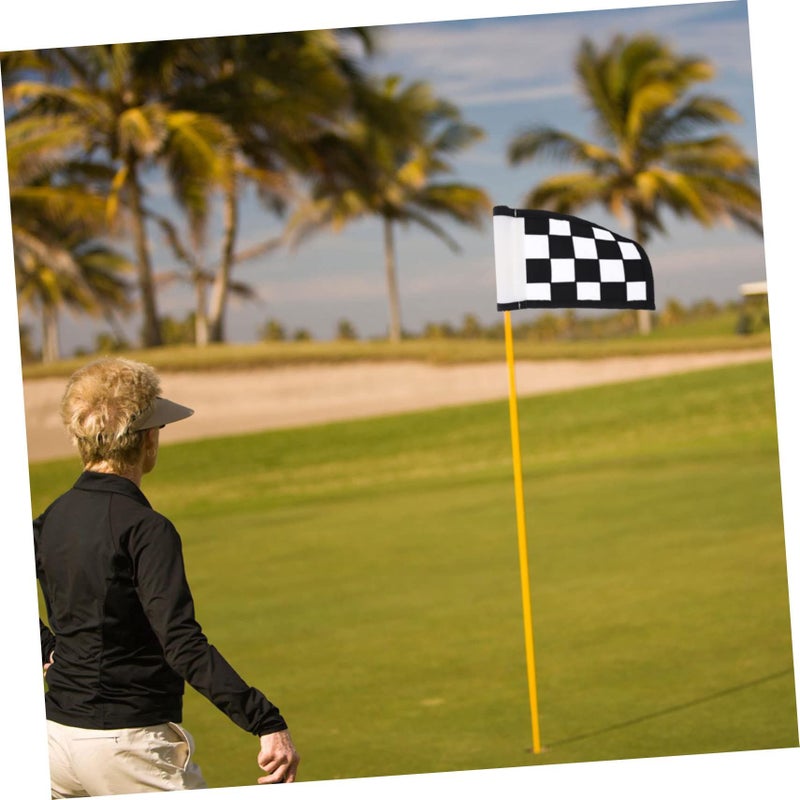 Checkered Golf Practice Flag Tube with 12 Inch Insert for Backyard Putting Training Lightweight High Visibility - Image 5