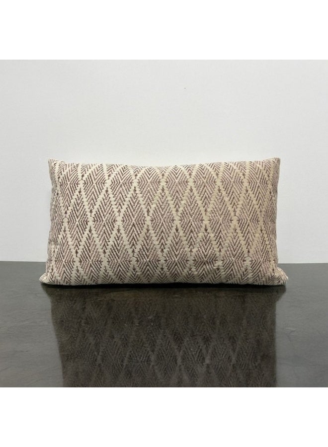Gleam Embroidered Cushion Cover - Beige & Copper - 30x50 cm | Elegant Home Decor | Luxury Polyester Accent Pillow Cover | Versatile Cushion For Living Room