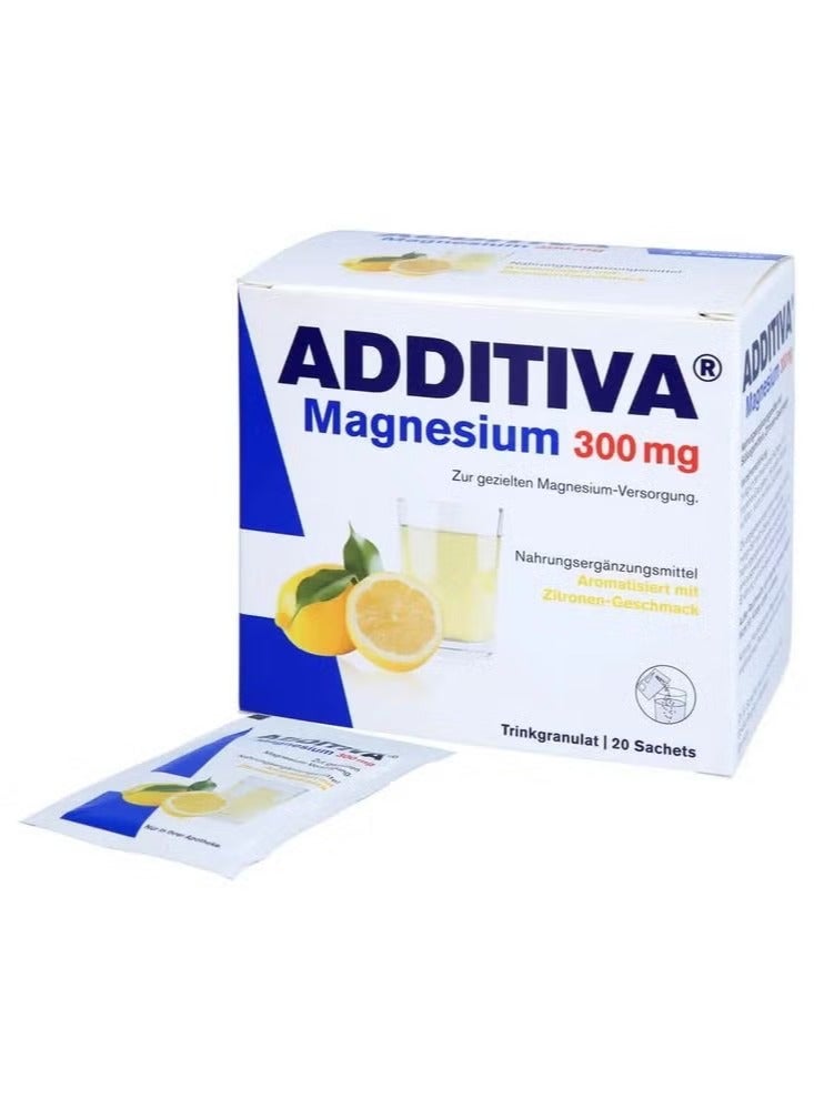 Additiva مشروب المغنيسيوم 300 ملغ 20 كيس حبيبات فوارة، 74 غرام - Image 2