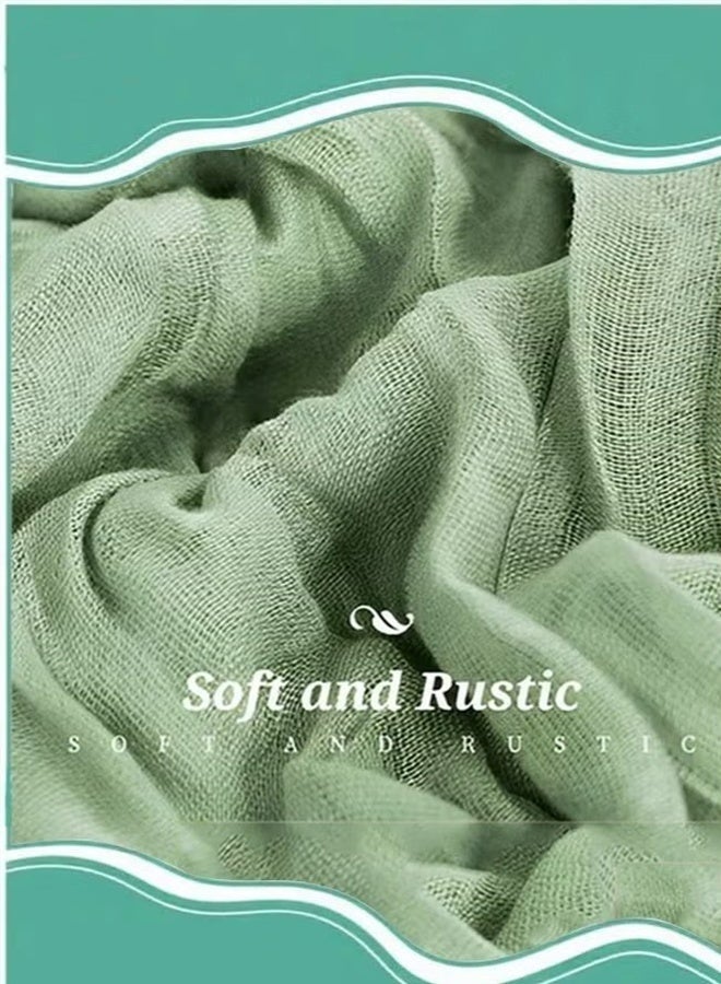 6Pcs Cloth Napkins 20 x 20 Inch Gauze Vintage Boho Cheesecloth Napkins Bulk Soft Breathable Reusable For Party Wedding Reception Bridal Shower Dinner Table Decorations Green - Image 5