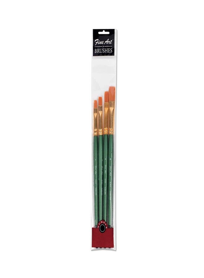 Fine Art Pidilite Fevicryl Fine Art Synthetic Taklon Flat Brush Set of 4, Paint Brush Set for Painting with Acrylic, Watercolours, Oil Colours, (Size: 1,2,4,6) - Image 1