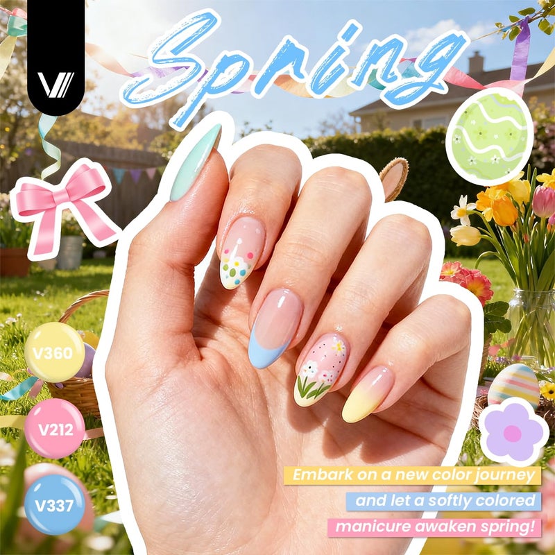 VANREESA Gel Nail Polish Kit with U V Light and Nail Drill Kit 65 Pcs Gel Polish Nail Set 35 All Season Colors Nail Polish Set Base Coat & 4 Effects Top Coat Complete Nail Kit Gifts for Women - Image 3