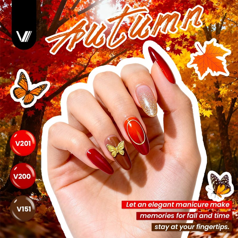 VANREESA Gel Nail Polish Kit with U V Light and Nail Drill Kit 65 Pcs Gel Polish Nail Set 35 All Season Colors Nail Polish Set Base Coat & 4 Effects Top Coat Complete Nail Kit Gifts for Women - Image 5