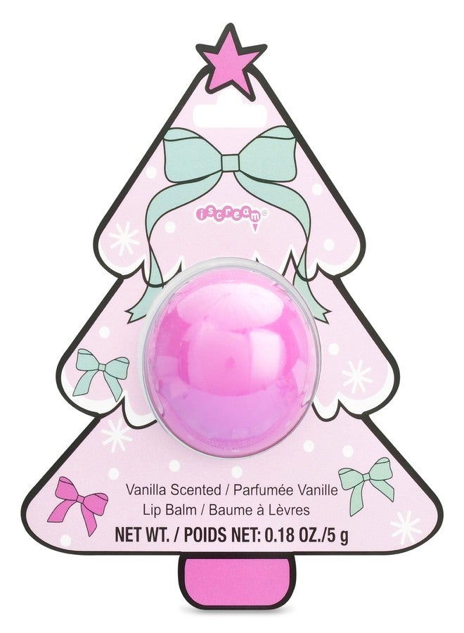 iscream Fancy Holiday Tree Classic Ball Shaped Vanilla Scented Lip Balm - Image 1