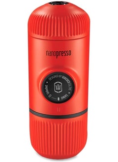 WACACO Nanopresso Portable Espresso Maker Bundled With Protective Case, Upgrade Version Of Minipresso, Mini Travel Coffee Machine, Perfect For Camping, And Office (Lava Red)  - Image 1