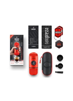 WACACO Nanopresso Portable Espresso Maker Bundled With Protective Case, Upgrade Version Of Minipresso, Mini Travel Coffee Machine, Perfect For Camping, And Office (Lava Red)  - Image 4