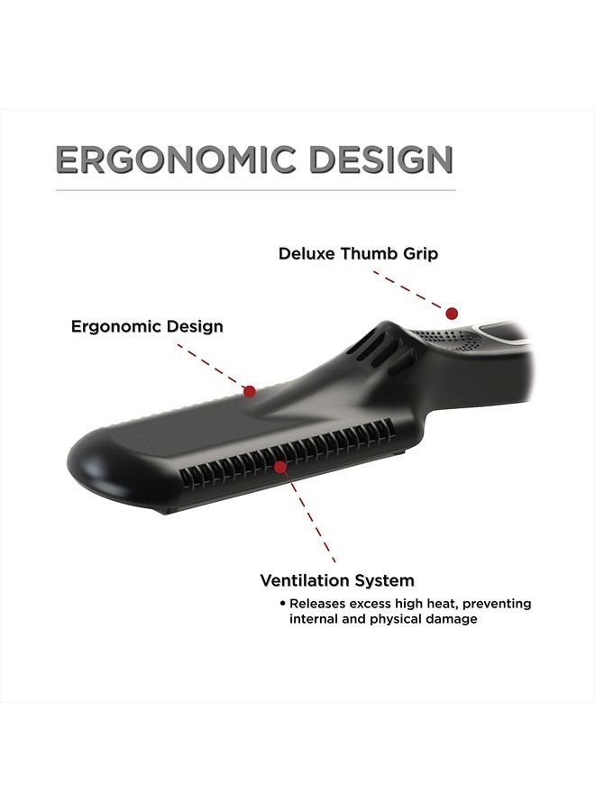 CROC مكواة مسطحة كلاسيكية من التيتانيوم الفضي، 1.5 بوصة - Image 5